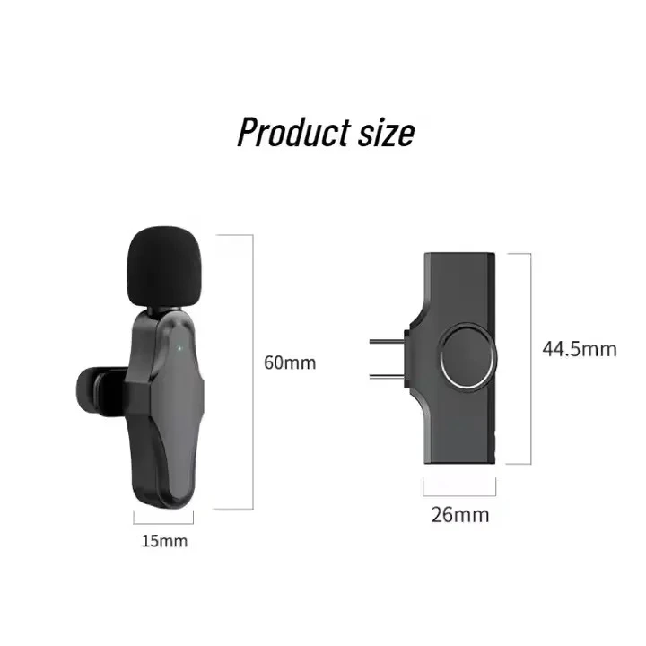 K21 type c lapel microphone, two users, wireless