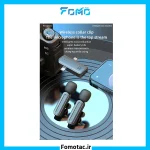 Wireless microphone model SX26 with Type-c and lightening ports and 3.5 mm jack