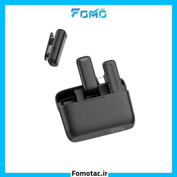 میکروفن یقه ای بیسیم مدل J13 با درگاه تایپ سی و لایتنینگ | SX J13 Wireless 2-User Lavalier Microphone