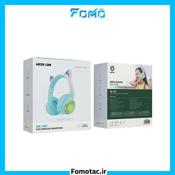 Green Lion GK-400 Wireless Headphone | هدفون بلوتوثی کودک گرین‌لاین(Green Lion) مدل GK-400
