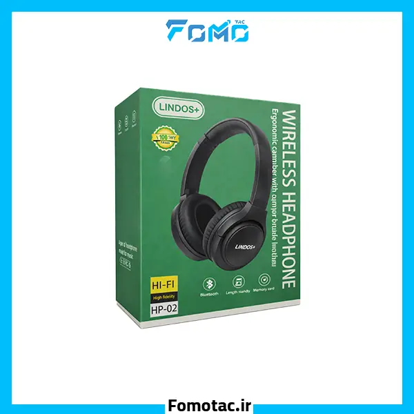 Lindos Plus HP02 Wireless Headphone | هدفون بی سیم لیندوس پلاس(+LINDOS) مدل HP-02