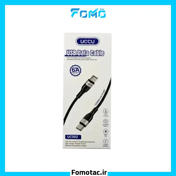 UCCU Type-C double-ended charging cable, model UC001 | کابل شارژ دو سر تایپ‌سی UCCU مدل UC001