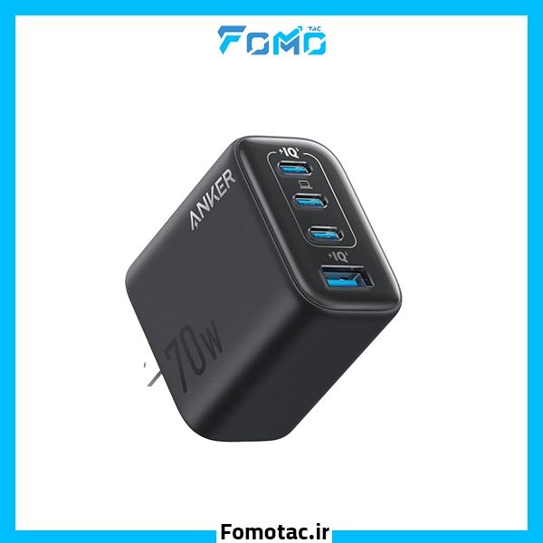 Anker A121C 70W 4-Port Charger|آداپتور 70W انکر (Anker) مدل A121C - دارای ۴ پورت خروجی