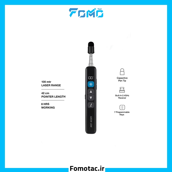 GREEN LION Wireless Presenter With Retractable Pointer 2.4GHz Black|پرزنتر بی‌سیم گرین لاین (GREEN LION) مدلGL-WP11