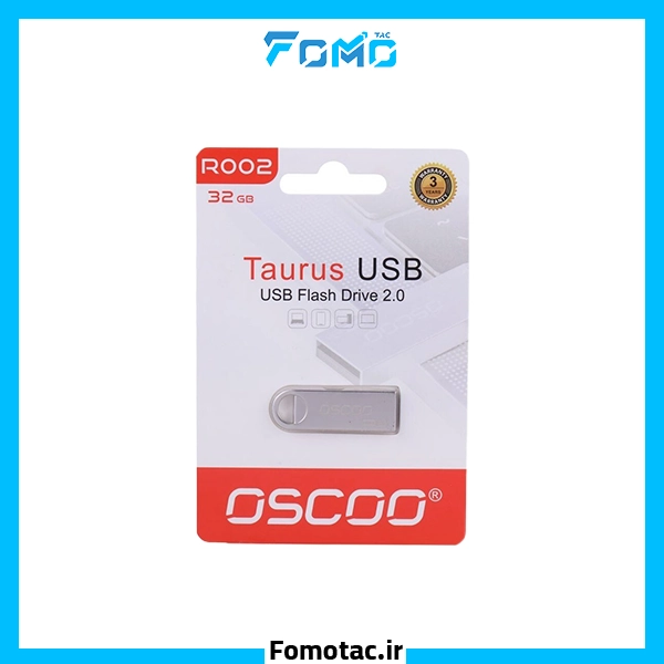 OSCOO R002 USB 2.0 Flash Memory 32GB Silver|فلش مموری32 گیگابایتی USB 2.0 اوسکو (OSCOO) مدل R002