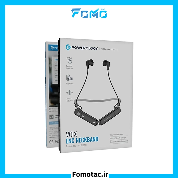 Powerology Neckband ENC Wireless IPX5 Voix|هندزفری گردنی پاورولوژی (Powerology) مدل IPX5 Voix