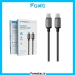 Powerology USB-C to USB-C Zinco Series PD60W 1M Cable|کابل USB-C به USB-C پاورولوژی(Powerology) مدل Zinco Series - یک متر
